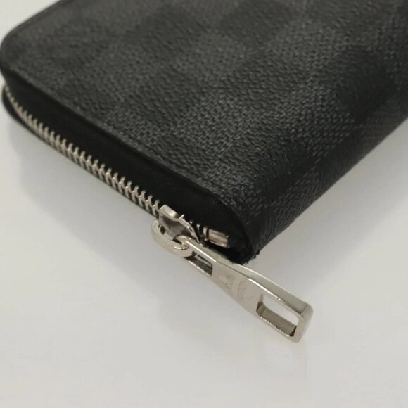 LOUIS VUITTON Damier Graphite Zippy Wallet Vertical N63095 LV Auth SW1050 - Picture 5 of 16